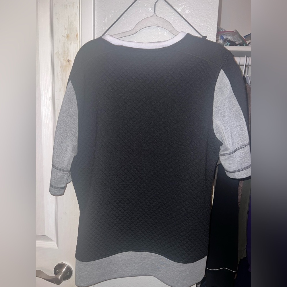 KARL LAGERFELD Men's Contrast Fabric Mesh Logo Pullover LARGE NWOT - Picture 4 of 12